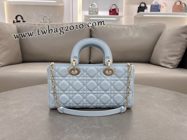 Dior专柜新款迪奥顶级原单天空蓝Lady D-Joy手袋手提肩背女包 djfk1224